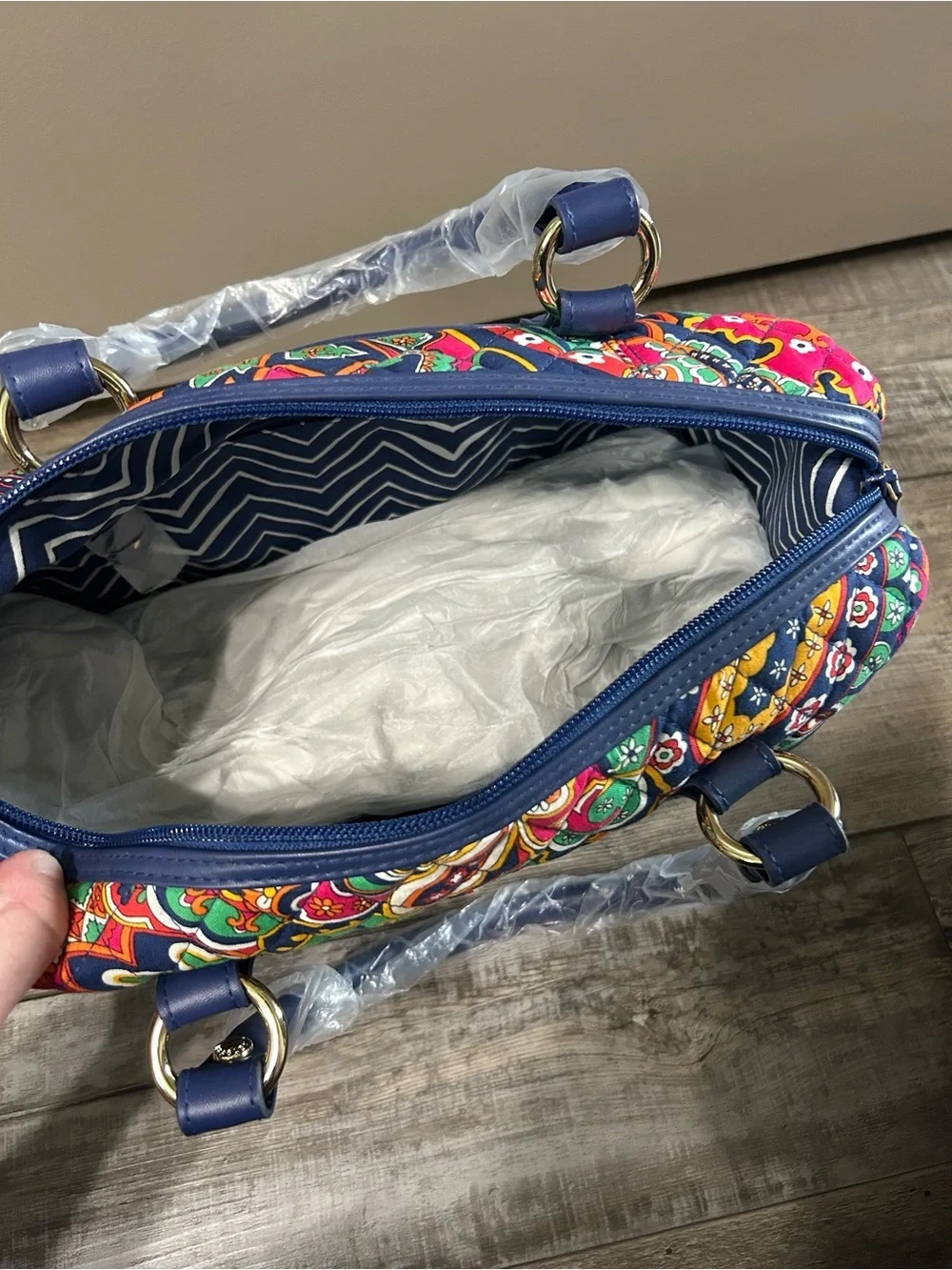Vera Bradley Venetian Paisley dome satchel handbag Mini Loft Duffel